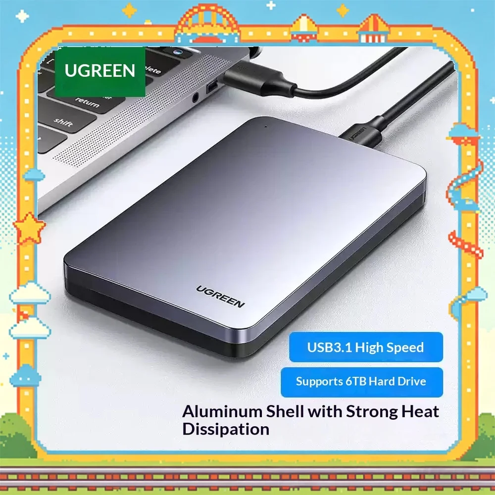 UGREEN CM300 Docking Station Adapter USB 3.1 2.5 Inch SATA SSD Hard Drive Enclosure Aluminum Alloy.