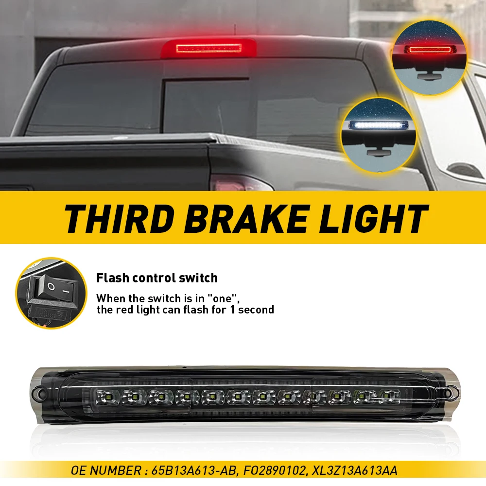 

1 шт. светодиодный дымчатый третий стоп-сигнал дымчатый чехол для Ford F150 1997-2003 F-150 Heritage 2004 Ford Excursion 2000-2005 FO2890102