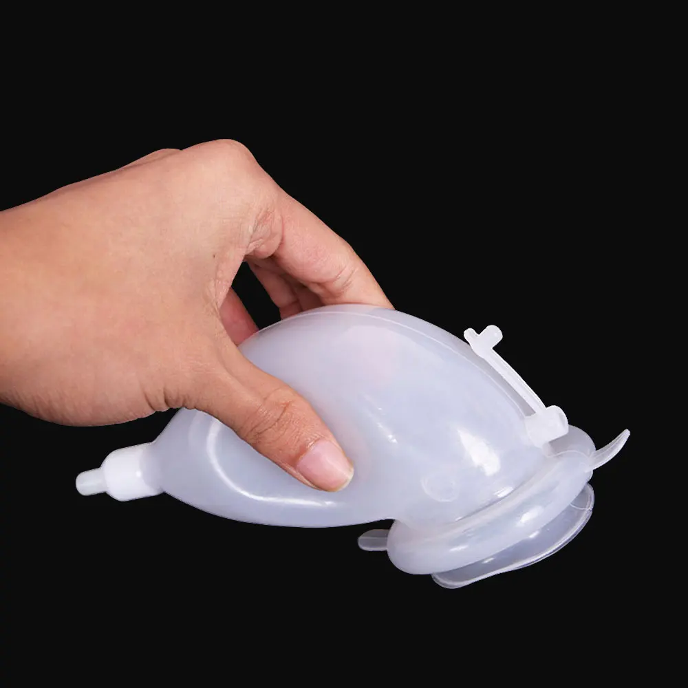1000 مللي مجمع البول الطبي من السيليكون للبالغين مبولة مضادة للحساسية قابلة للتنفس مع أكياس القسطرة للنساء والرجال المسنين