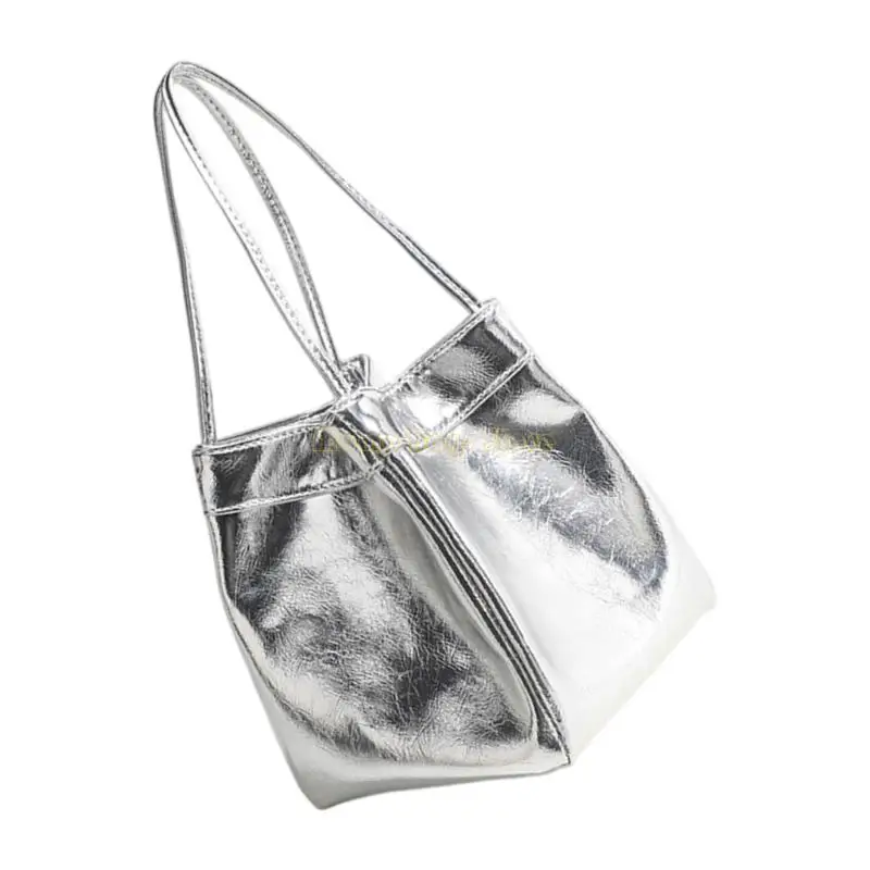 

X90D Современный металлический эффект ковша сумочка модная вечерняя ремешок износостой