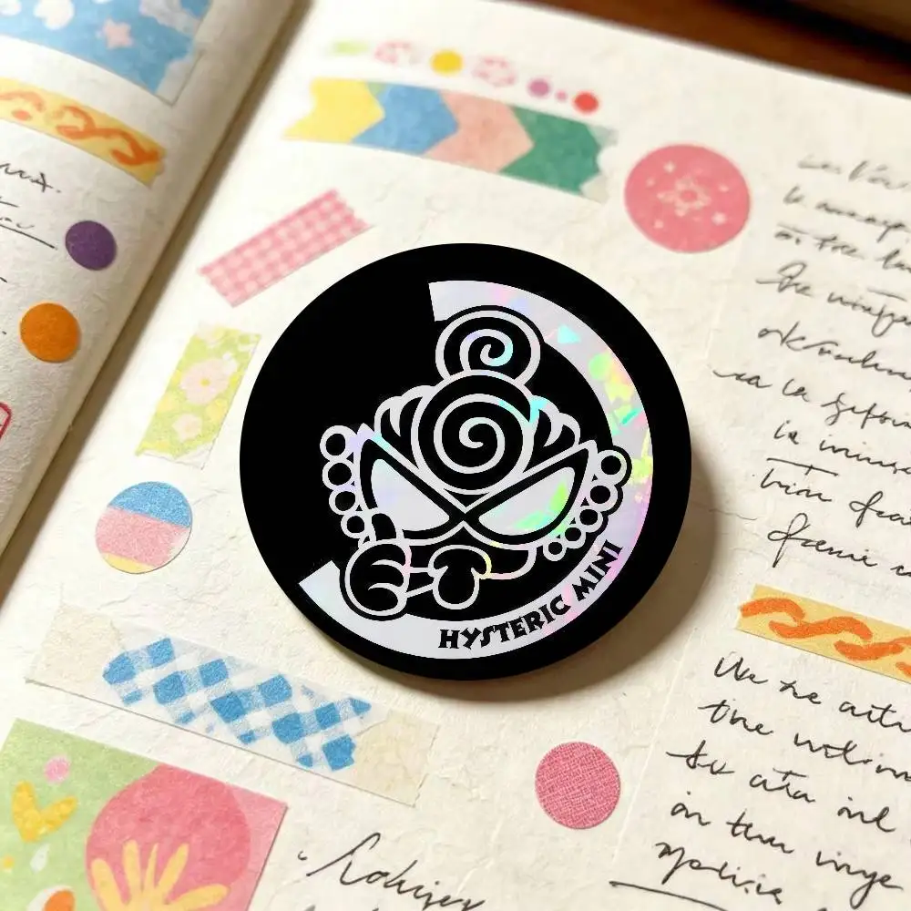 Japan Fashion H-Hysteric M-Mini Wood    Soft Button Pin Round Metal Badge Lapel Pin Parts Gift Friends Kid Jewelry