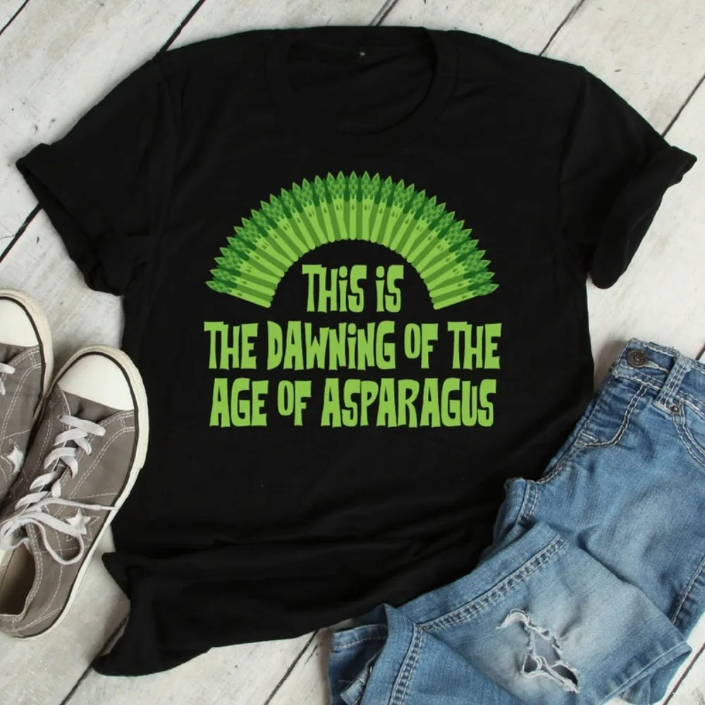 This Is The Dawning of The Age of Asparagus Funny Humor Unisex Shirt  Vegan Holiday Music Parody Proud Vegetarian Tee