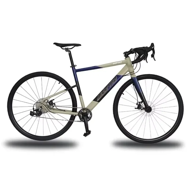Factory Wholesale 700C Road Bike with 11 Speed and Hydraulic Disc Brake Aluminum Alloy Frame and Steel Rigid Fork Road