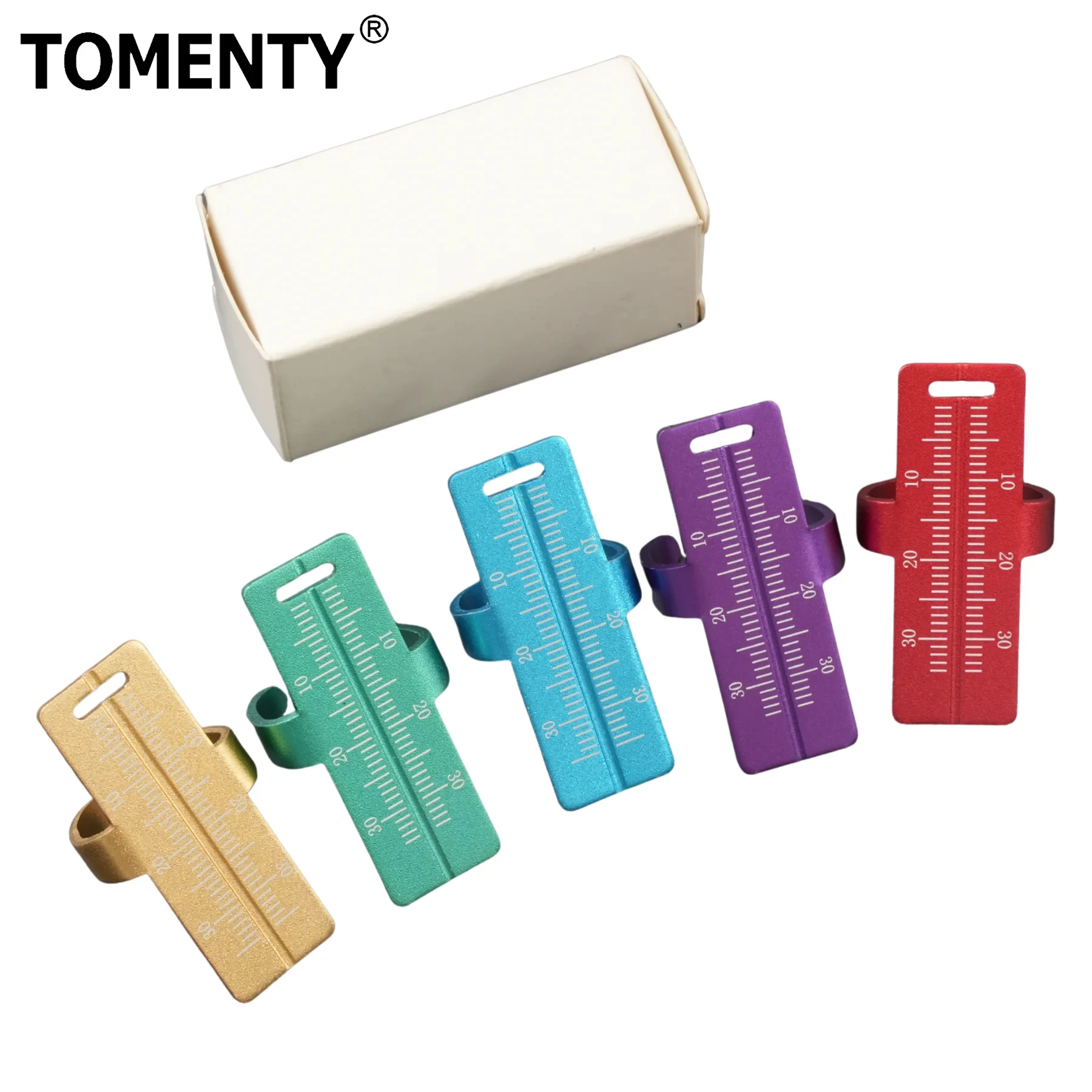 

1pcs Dental Rulers Aluminium Dentist Endo Finger Ruler Measure Scale Endodontic Dental Measuring Aluminium Endo Ruler