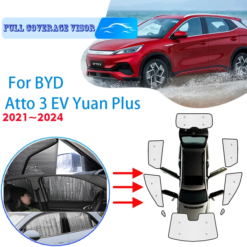 

For BYD Atto 3 2022 Yuan Plus EV 2023 2021 Car Window Windshield Sunshade Front UV Protect Reflector Sun Shade Auto Sun Visor