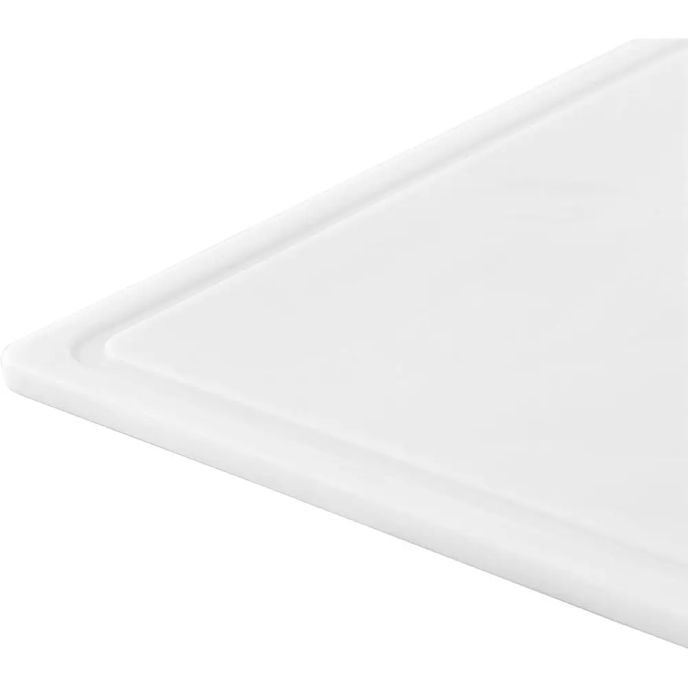 Extra-Large 15x20 Inch Dishwasher-Safe Chopping Board with Juice Groove, Non-Slip Surface, Durable, White