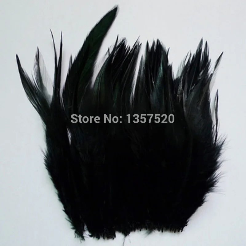 wholesale natural 50pcs/lot Beautiful black Pheasant Neck Feathers 10-15cm/4-6\'\'
