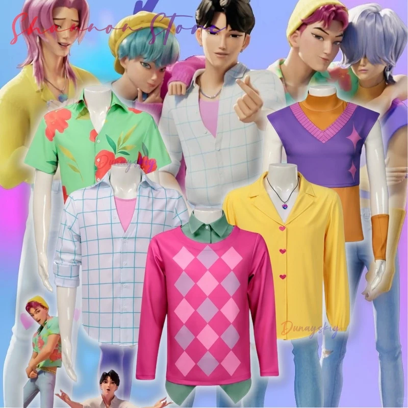 

Saja Boys Cosplay Mystery Male Group Performance Outfit Stage Kpop Hunter Costume Baby Concert Party Halloween Dress Demon