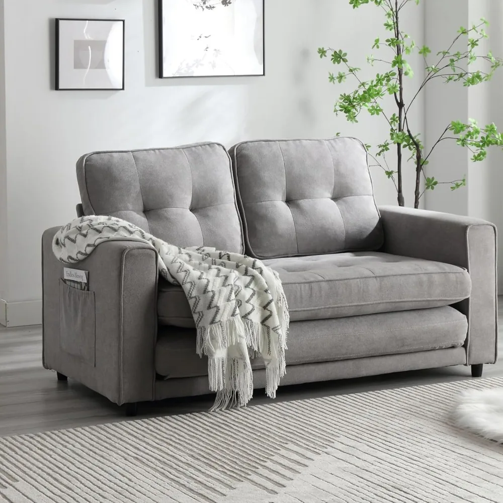 

Living Room Sofas, Living Room Bedroom, Modern Loveseat Couch Convertible Sleeper Sofab Pull Out Sleeper Couch Bed and Pockets