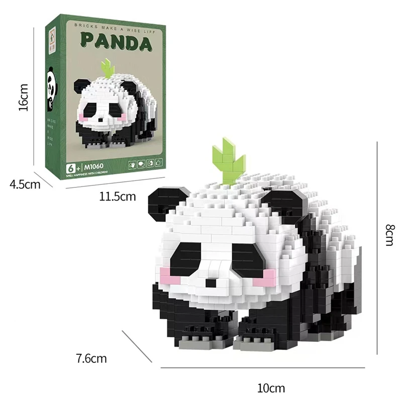 子供のための中国の巨大なパンダのビルディングブロック,かわいい花の