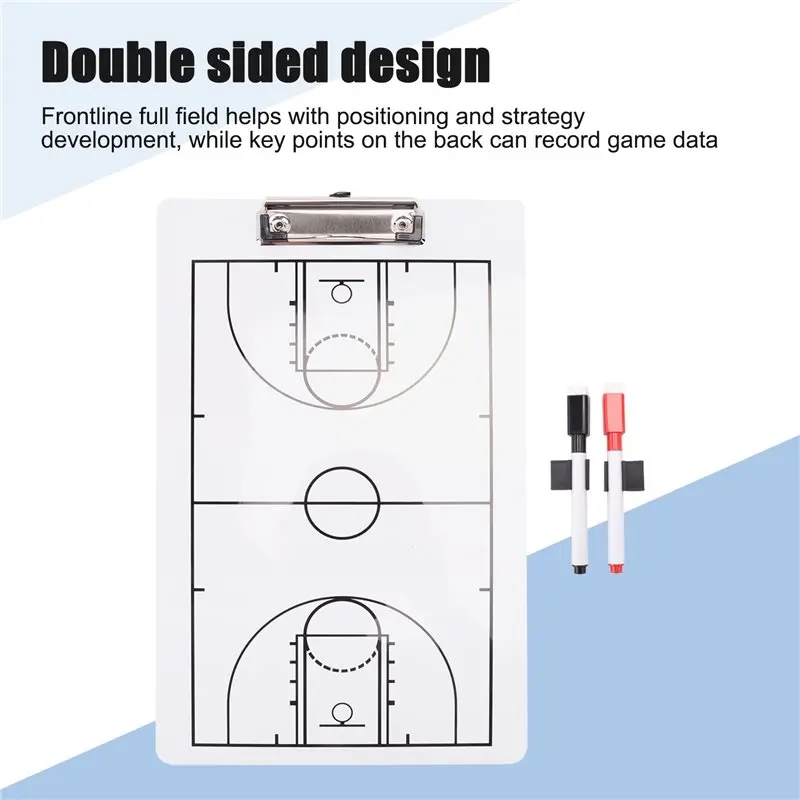 【New User-Coupon!】Coach Board Dry Erase Coaching Board Double Sided Design Strategy Board Whiteboard For Basketball - Image 6