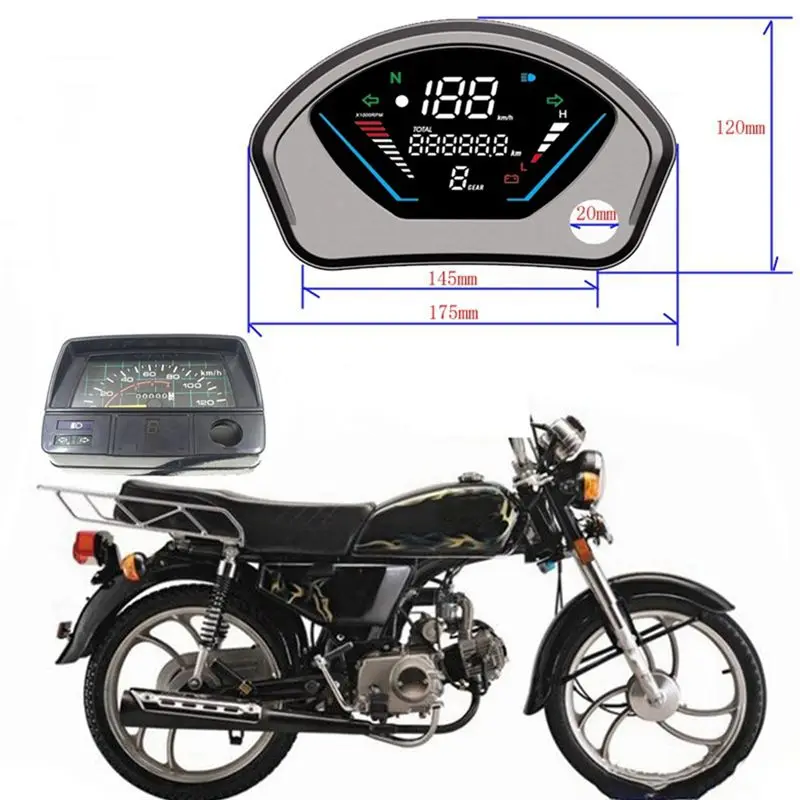 Customer Favorite Motorcycle Digital Speedometer Gauge Versatile Dashboard For Honda CD70 Jialing JL70 JH70 Accessory