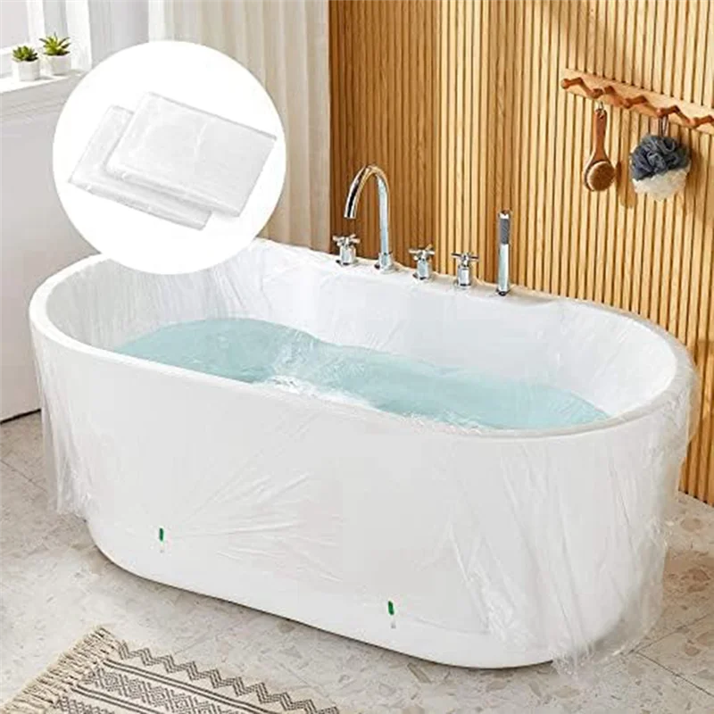

B-Est 50 Piece Disposable Bathtub Cover Bathtub Lined With Plastic Bag Suitable For Salons, Families And Hotels