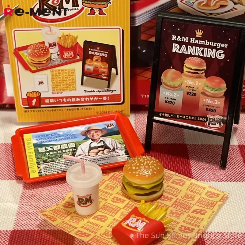 Authentique Re-ment Miniature Burger Restaurant R & M boîte oeuf aveugle boîte Petits échantillon série jouets et loisirs de collection