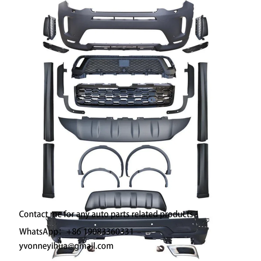 Hot Sale Discovery Sport Body Kit Upgrade To Front Rear Bumper Kit 2013-2019 Up To 2020