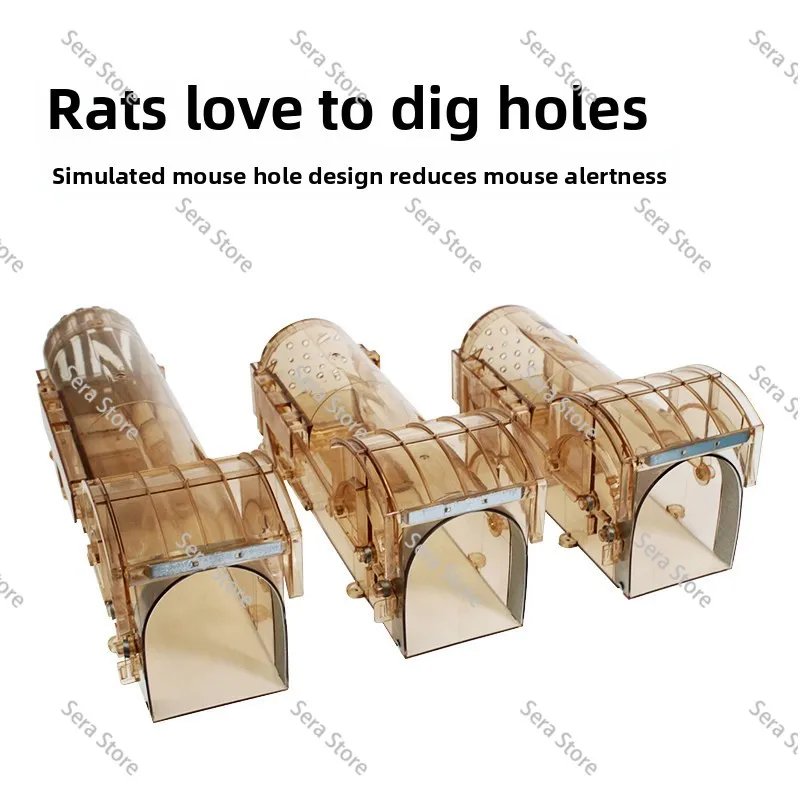 Plastic Humane Mouse Trap – Medium Cage, Eco-Friendly Safe Live Catch Rodent Trap, Non-Toxic Reusable Pest Control