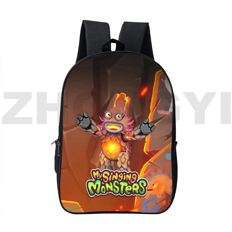 Mein singender Monster-Schul rucksack für Teenager-Schüler 16-Zoll-Cartoon-Videospiel-Rucksack großer Reise-Laptop-Schulranzen-Reiß verschluss