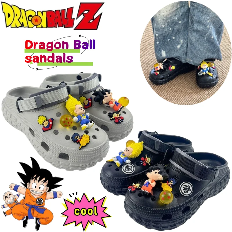 Sandales Dragon Ball Son Goku Kakarotte, design attrayant, style dessin animé, pour hommes et femmes, polyvalentes, respirantes, antidérapantes, chaussures de plage