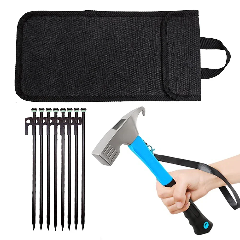 4/8 قطعة حصص خيمة مزورة الصلب أوتاد الخيمة الثقيلة الأرض حصص 30 سنتيمتر المراسي الأرضية مع حقيبة التخزين للتخييم في الهواء الطلق