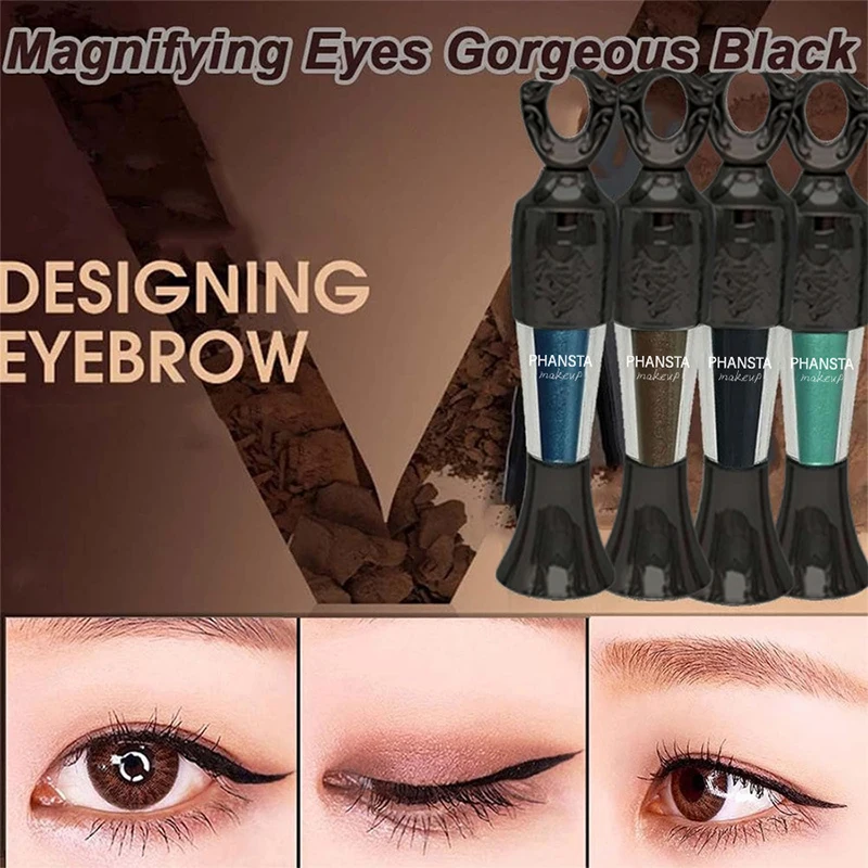 New 4 Colors Eyeliner Retro Metal Bottle Colorful Powder Long-lasting Powder Eyeliner Natural High Quality Eye Liner Pen