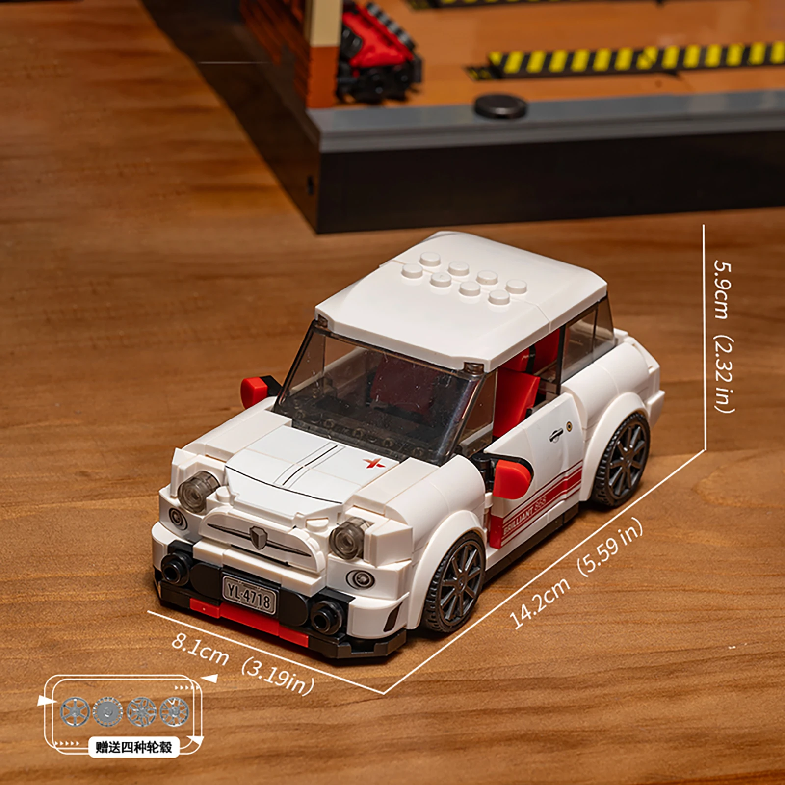 MOC Champion Racing Supercar – Kit de construction de maquettes, bricolage avec scène de garage pour les amateurs de voitures de vitesse, véhicule créatif, jouet pour enfants et adultes