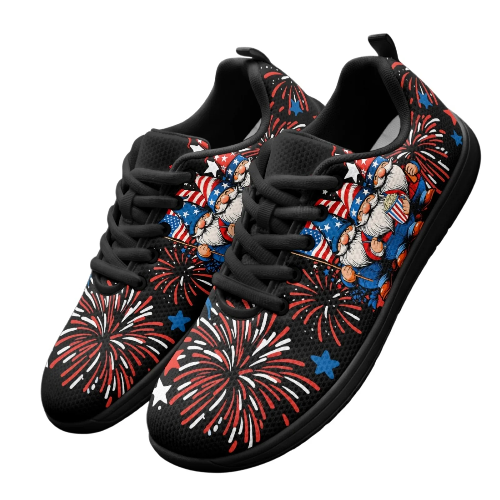 PENSTROLL Christmas Figures Quick Dry Sport Shoes Running Shoes for Men Lightweight Wide Toe Walking Sneakers