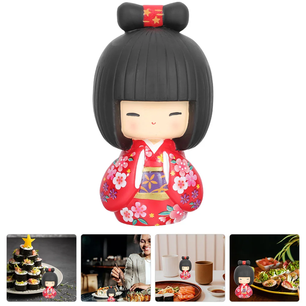 Girls Gift Miniature Dolls Shop Decor Resin Decoration Asian Home Party Supplies Statue Housewarming Kokeshi