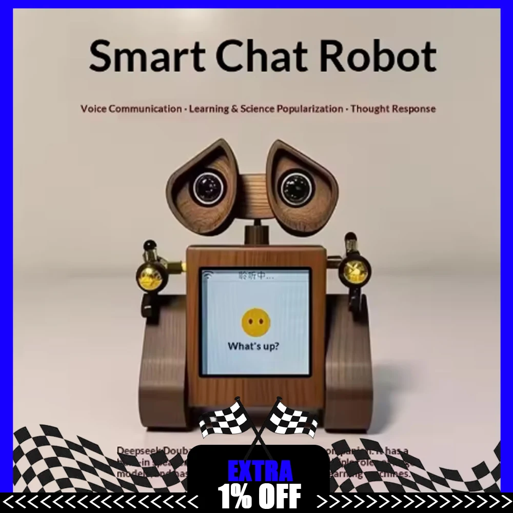 Personality Fun Ornaments XiaoZhi AI Smart Robot Companion Robot Intelligent Dialogue Wireless Indoor Intelligence Gifts