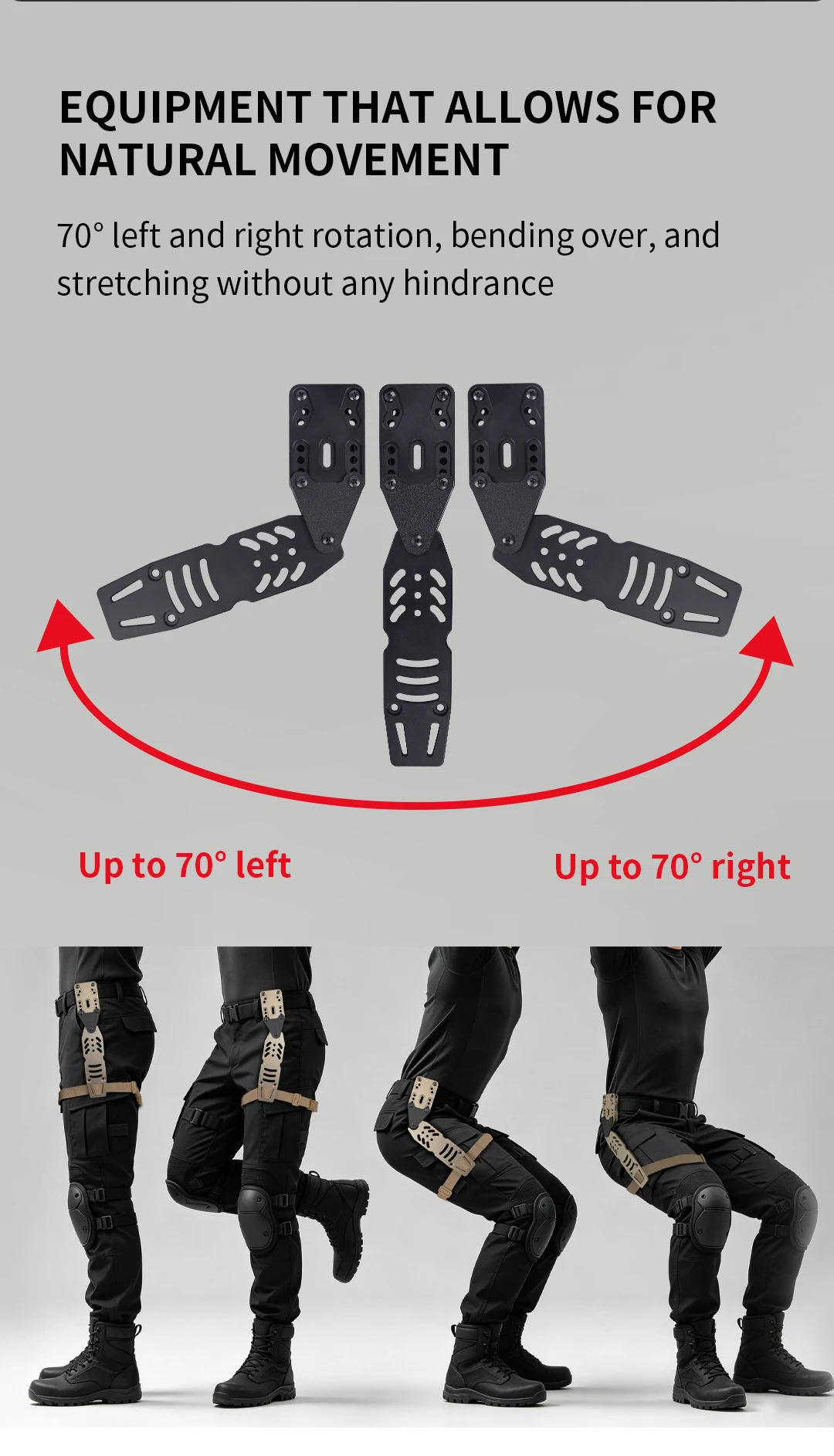 Taktischer 90-Grad-Metall-Moduladapter für Pistolenholster für QLS-Plattformholster, Beinband, Jagd, Airsoft, Schnellzieh-System – Detail 4