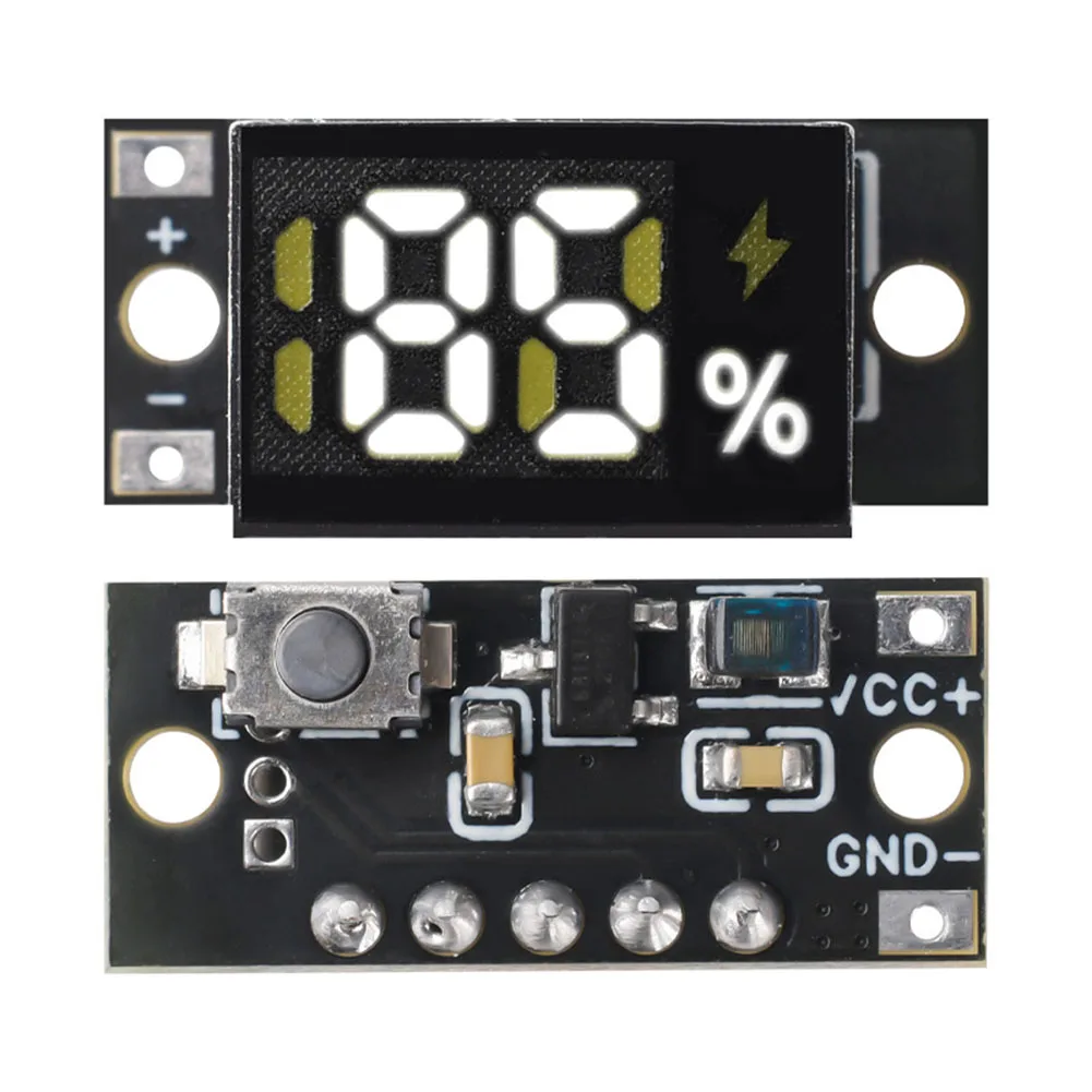 Miniature Power Indicator Module 18.1mm x 8mm x 6.1mm for Battery Level Monitoring in Portable Devices and DIY Circuits