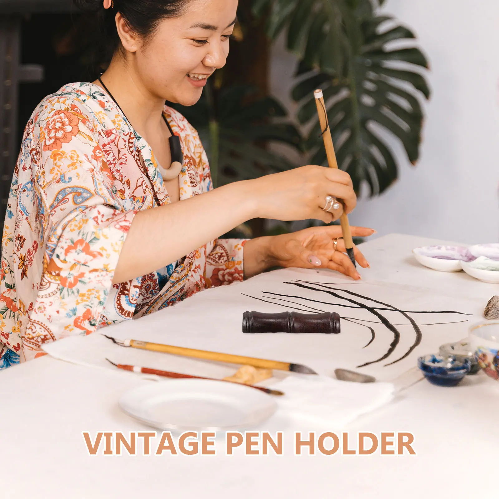 حامل قلم من الخشب الأحمر منظم سطح المكتب الخشبي طراز عتيق حامل فرشاة الخط الصيني لتخزين أدوات الكتابة للرسم الفني