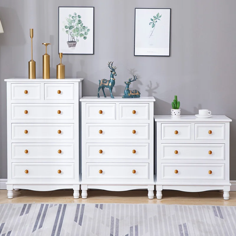 Factory Wholesale Wooden Kids 6-Drawer Double Dresser White Washpromote Sales