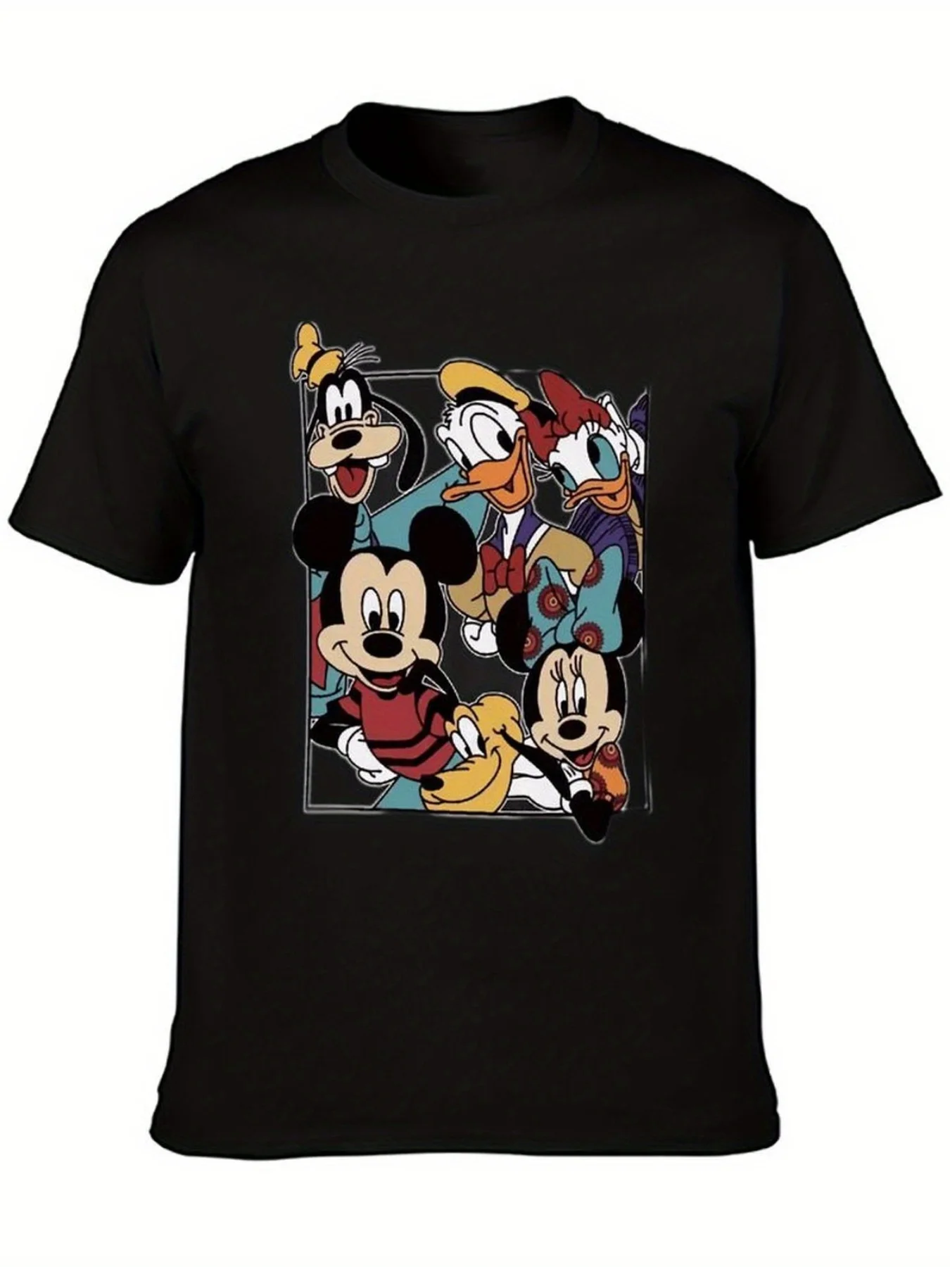 

Disney Graphic Printing Summer Autumn Winter Cotton Men's and Women's T-Shirts Short Sleeves Luxury Outdoor Sports Brand