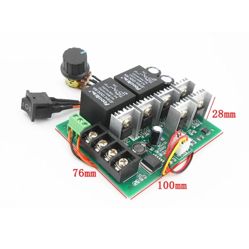 Motor Speed Regulator Controller DC 10V-50V 12/24/36/48V 60A With Forward/Reversible Switch PWM Speed Control Regulator