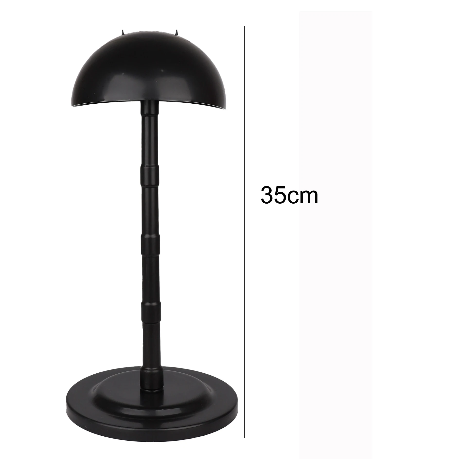 Supporto per parrucca in plastica nera per espositori per parrucche e cappelli Staffa a fungo Espositori per parrucche portatili regolabili Colore rosa bianco