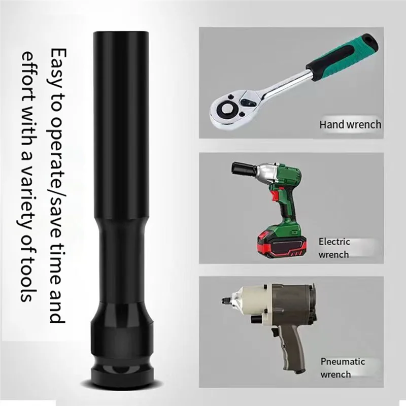 8 STKS 1/2 Drive Socket Head Slagmoersleutel Hex Adapter Spanner Converter Zwart-B91B