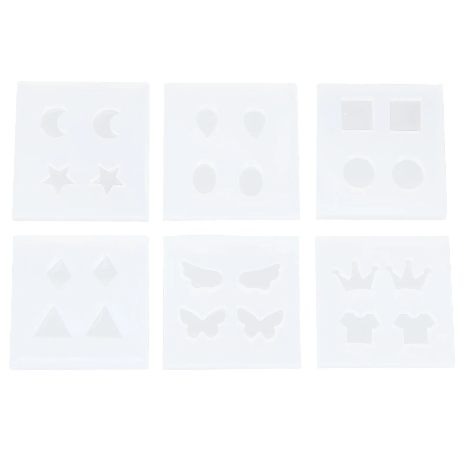 

6Pcs Ear Pendants Mold DIY Silicone Molds Exquisite Handmade Crafts Accessories Women Earrings Mold Small Pendants Mould