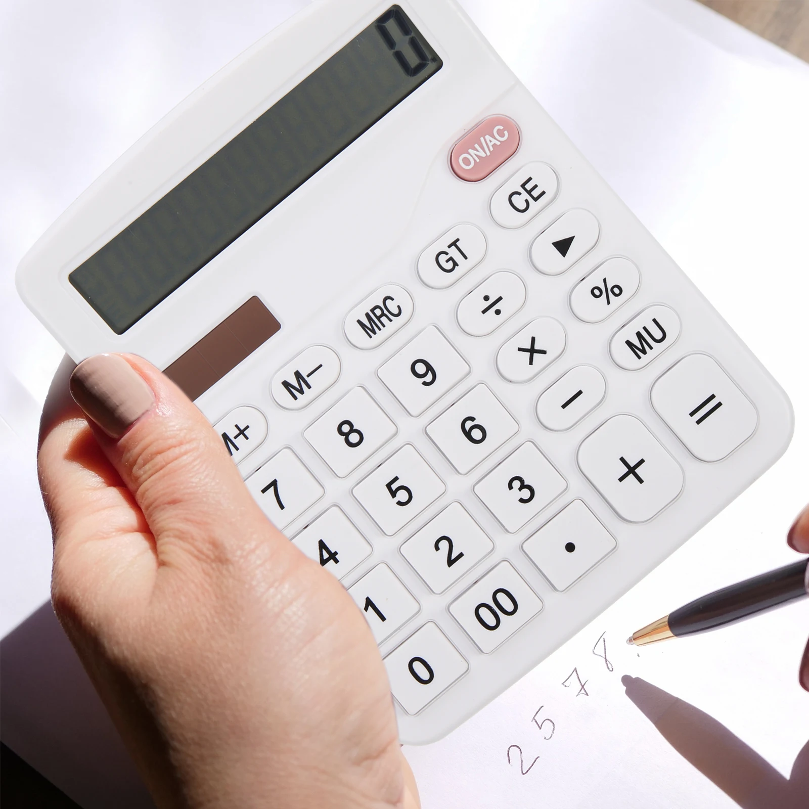 

Calculator Calculators Portable White Kid Basic Office Desk Handheld Small Child