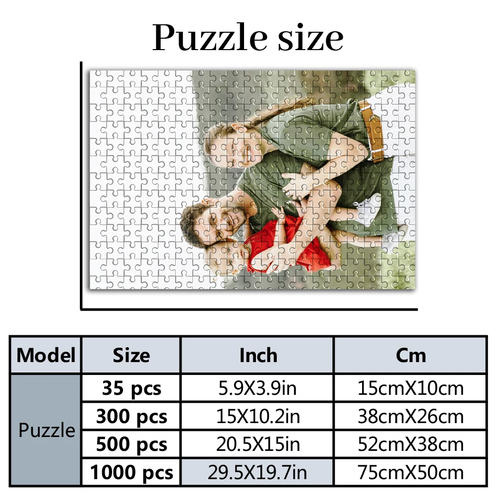 35/150/300pcs  home Custom Poster Mosaic  Jigsaw puzzle Puzzle Customizable Photo For Baby Toy Birthday Gift