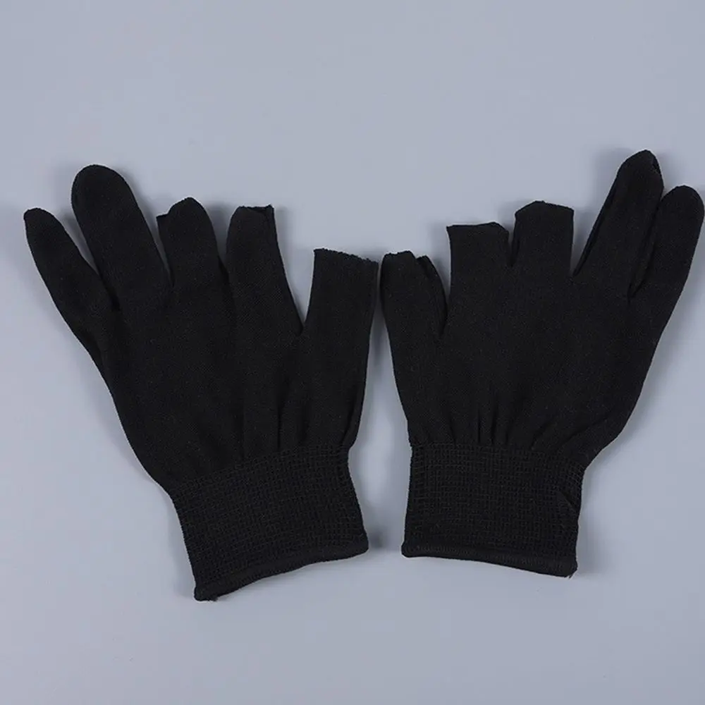 Guantes sin dedos a prueba de viento para ciclismo al aire libre, protección solar para pantalla táctil, manoplas antideslizantes, guantes de nailon de dos dedos para hombres