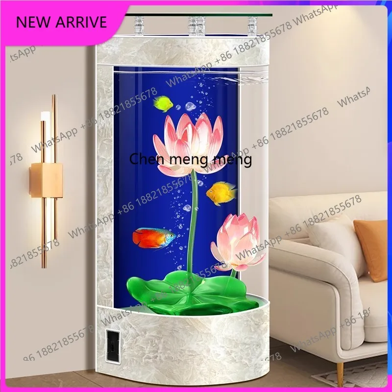 

C6601 fish tank living room floor-to-ceiling household medium and small vertical ecological water-free floor-to-ceiling glass aq