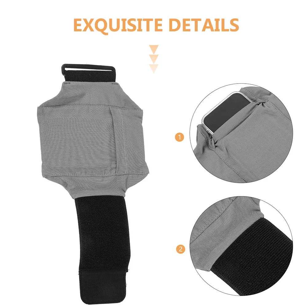 2Pcs Sports Phone Leg Bag Multi Use Running Leg Band Holder with Adjustable Strap for Hiking Jogging Phone Storage