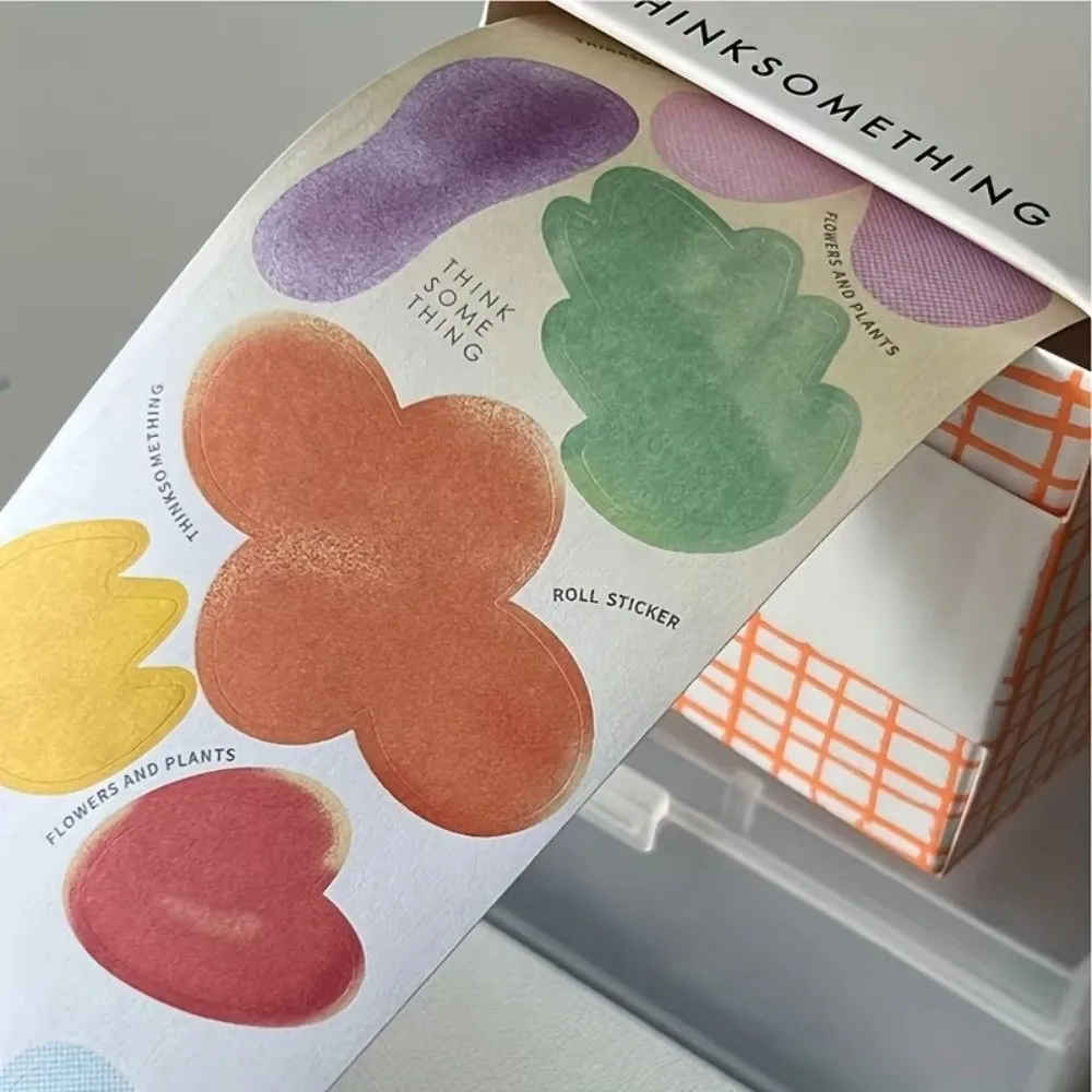 Colorful Sticky Notes Flower Pattern Self-Adhesive DIY Sticker Notes Pull-Out Design Simple Design Korean Flower Sticky Notes