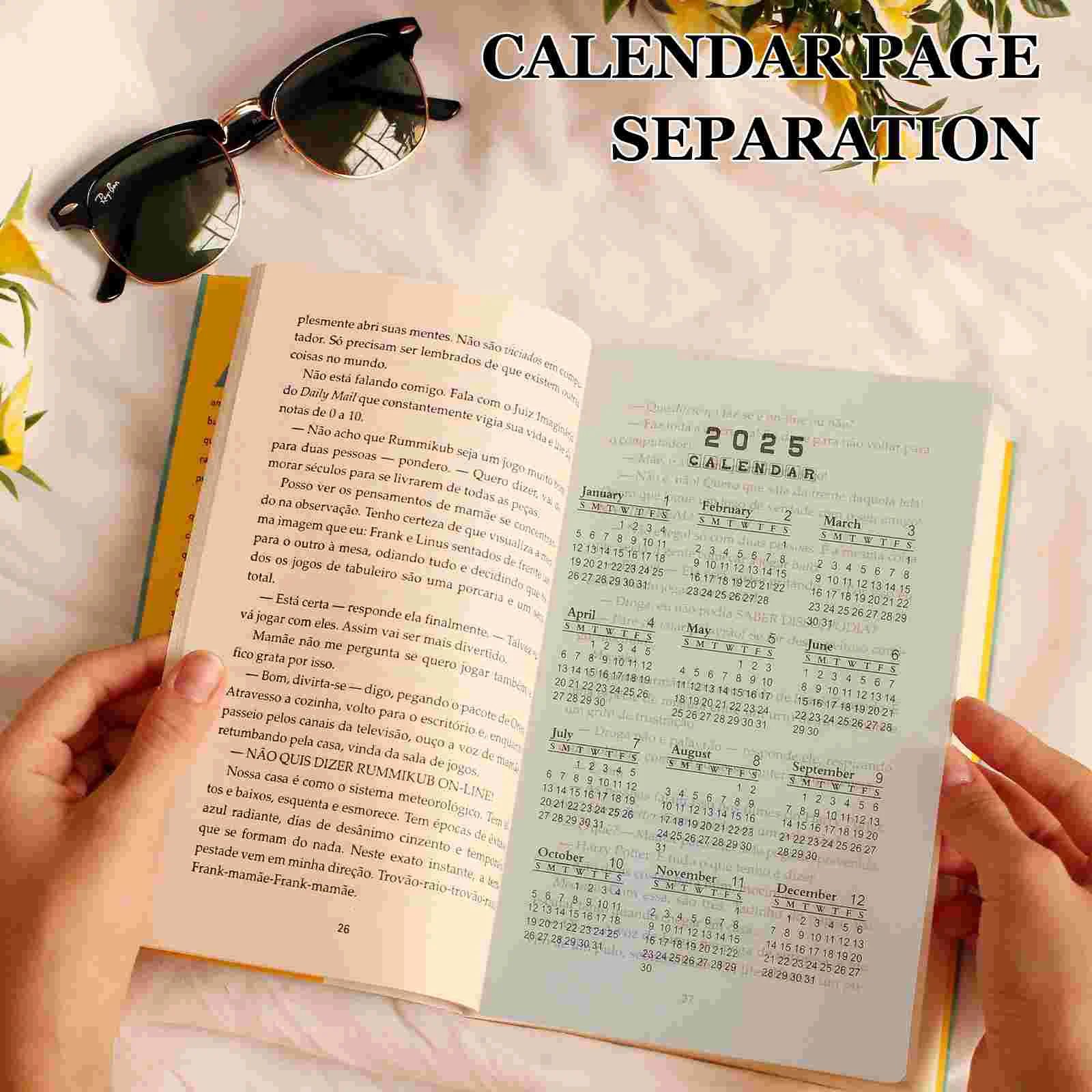 4-шт календарь-разделитель для ноутбука, удобные разделители, сменный разделитель, профессиональная переплетная переплет, портативный вкладыш для работы