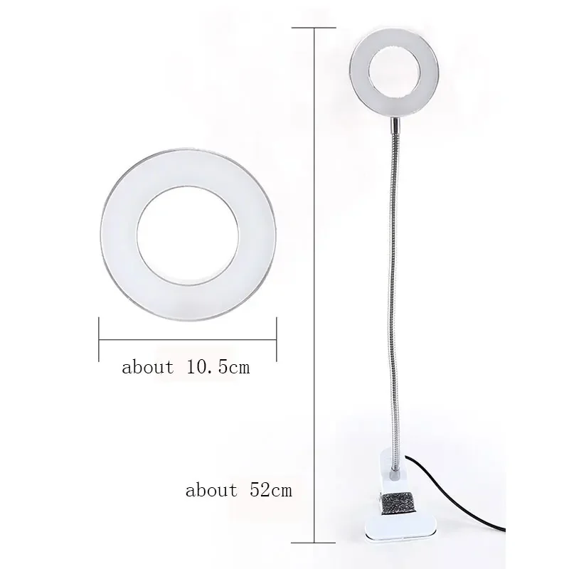 USB LED Tattoo Lamp With Clamp Cold Light Micoblading Supplies Cosmetic Makeup Illuminator Equipment Beauty Salon Tool