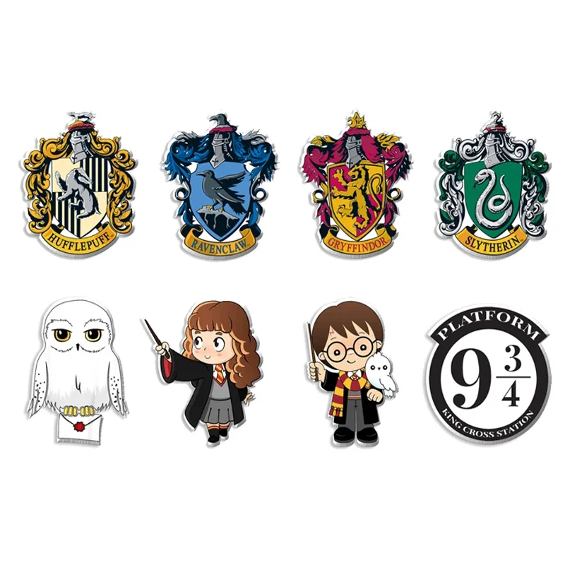 Cute Harries Potters Brooch Movie Peripherals Accessories Hogwarts Gryffindor Slytherin Magic Academy Badge Decorate Kids Gifts