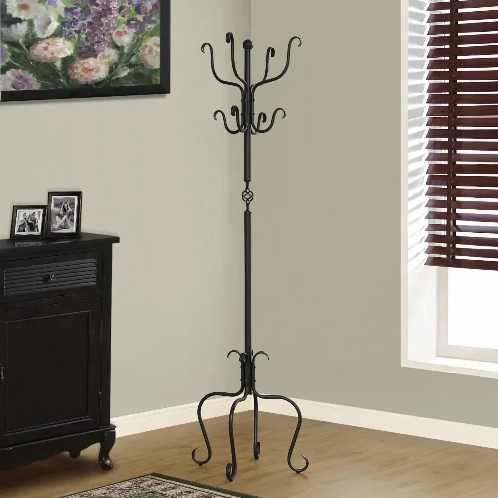 

Wall Coat Rack Standing Coat Rack Traditional Metal Standing Coat Rack - 74H In. Room Furniture Wall Racks Living Home