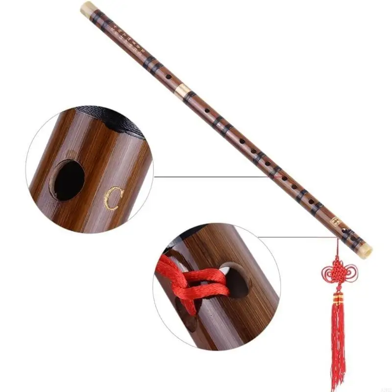 

J2HE Portable Natural Bamboo Flute Dizi Chinese Woodwind Flute Pipe Tradition Musical Instruments Gift for Beginners