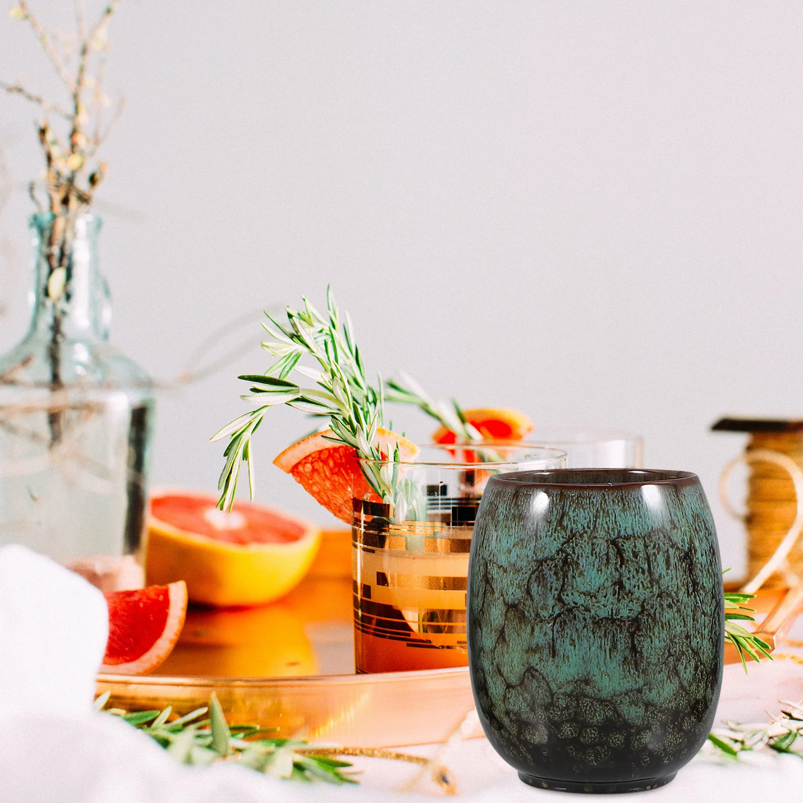 

4Pcs Ceramic Coffee Tea Cup Set Japanese Style Glaze Porcelain Cups for Home Office Holiday Gift Traditional Asian