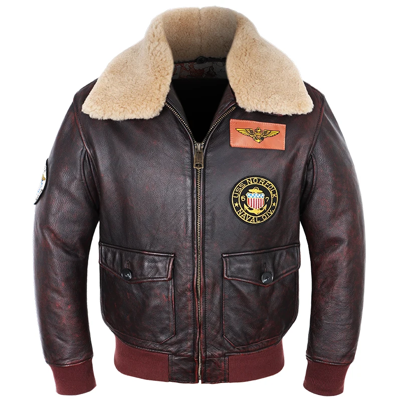 

Классическая винтажная мужская куртка-жакет из натуральной кожи (верхний слой состаренной коричневой кожи) с добавлением хлопка, свободного кроя, модная...